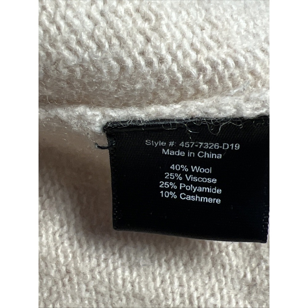 Jenni Kayne XL Everyday Crew Neck Cashmere Wool Blend Pullover‎ Sweater Oatmeal - Picture 4 of 7
